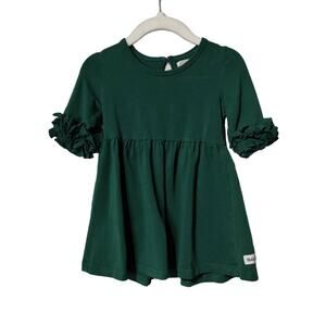 Madison Grace Baby Girls Sz 12 Mos Dark Emerald Green Ruffle Twirl Dress